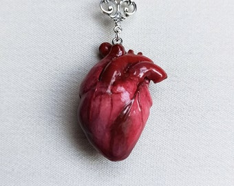 Handmade Anatomical heart pendant