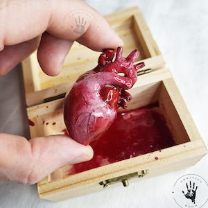 Handmade anatomical heart in a box, anniversary and Valentines Day special gift