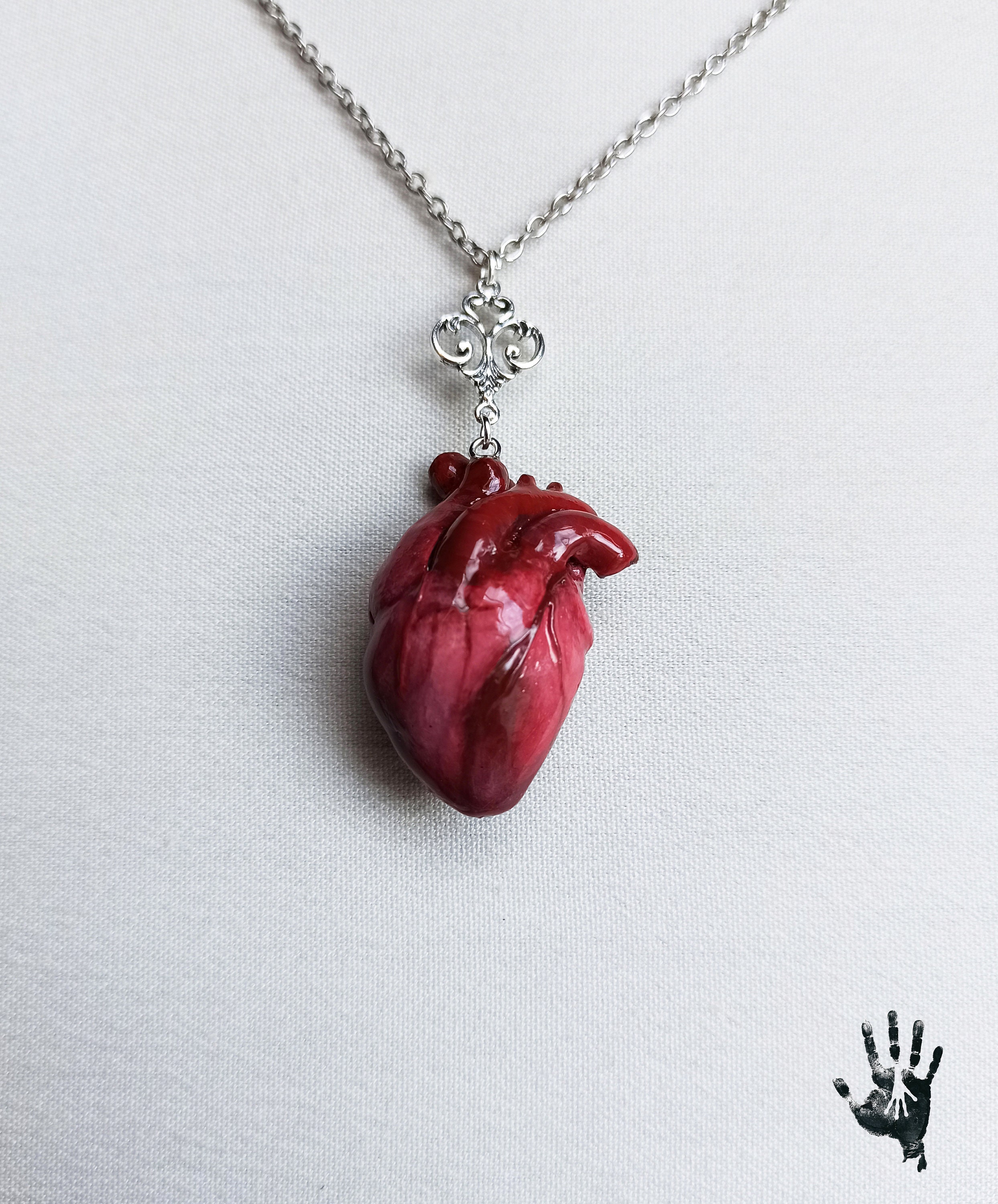 Anatomically correct heart sale pendant