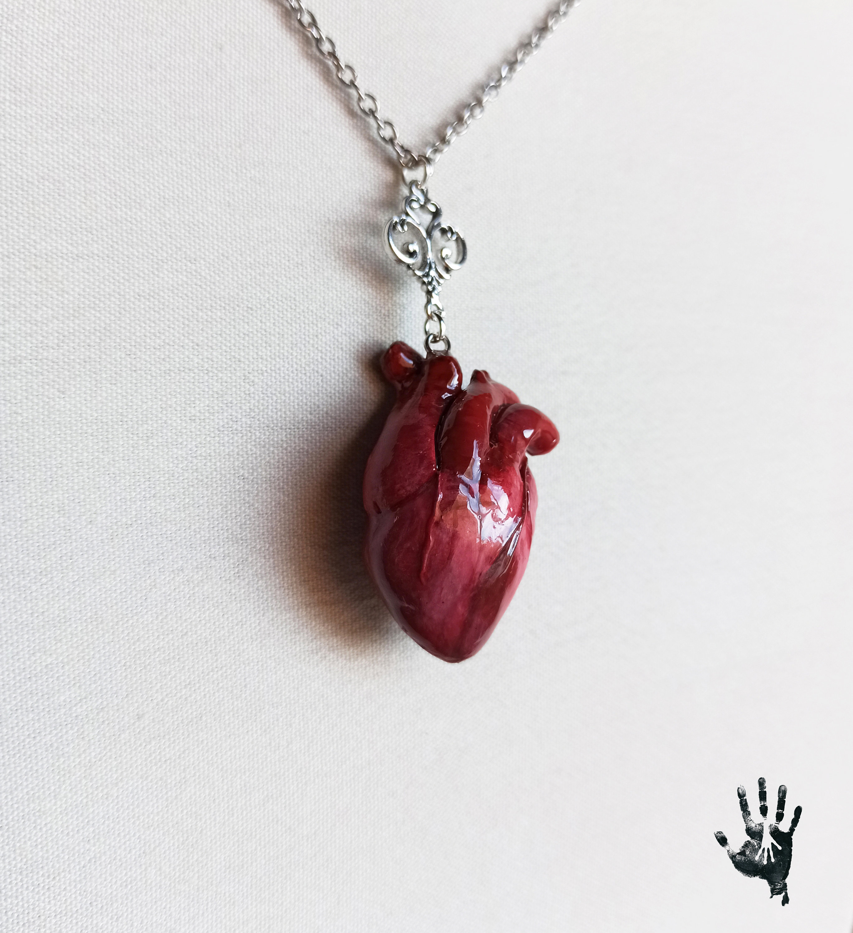Etsy anatomical heart necklace sale