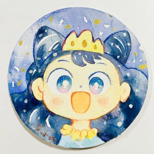 Original art - Girl in black hair