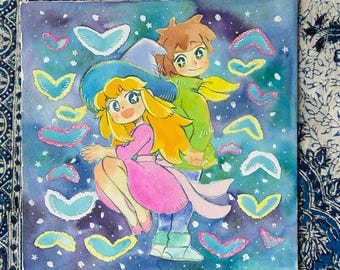 Sekai manga - watercolor original art