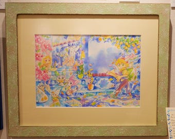 Across the Lapis Lazuli Sea (Framed Original Painting)