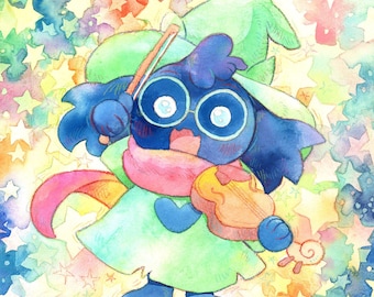 Ralsei A5 card and sticker set