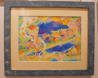 Let’s sing together (framed original artwork)