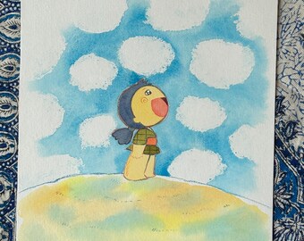 Ninon manga - watercolor original art