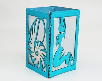 Papieren lantaarns, zeemeerminfeestartikelen, Under the Sea-feest, theelichthouder, minilantaarns, doe-het-zelfdecoratie