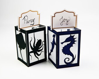 Under the Sea Feestartikelen, kaarthouders, theelichthouders, feestdecoraties, papieren lantaarns, doe-het-zelf