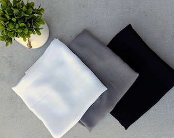 Thin Sheer Coloured Square Fashion Scarf Head Wrap 100/% Polyester Accessories