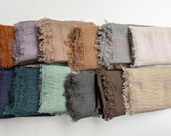 GAUZE - MYSTERY Box! Set of 10 Square Scarves. Pick your size. (Square Sizes: 24", 30", 35"). Will be sent random colors! Gift sample pack!