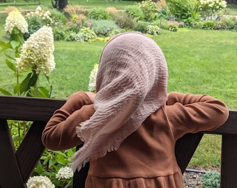 X-Small COTTON/ GAUZE scarves! This is a small soft, lightweight, textured, scarf or Pet Bandana! (SQUARE sizes: approx 20") Toddler Scarf