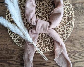 Merino Wool Square Scarf: Lightweight Wool & Silk Blend, Handmade