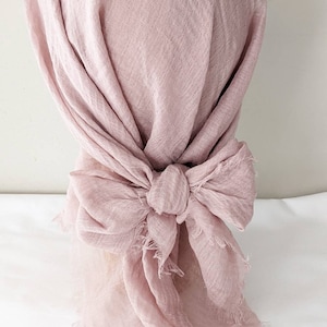 GAUZE- Final Sale! End of Season Crinkle/Gauze Scarves. Soft, Lightweight, Fringed Bandana for Head or Neck. (SQUARE: 24", 30", 35")