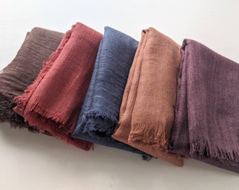 FLAXEN- All sizes! Single Head/Neck or Shawl Scarves in Assorted Colors - Soft, Smooth,  & Lightweight (SQUARE Sizes: 24", 30", 36", 40")
