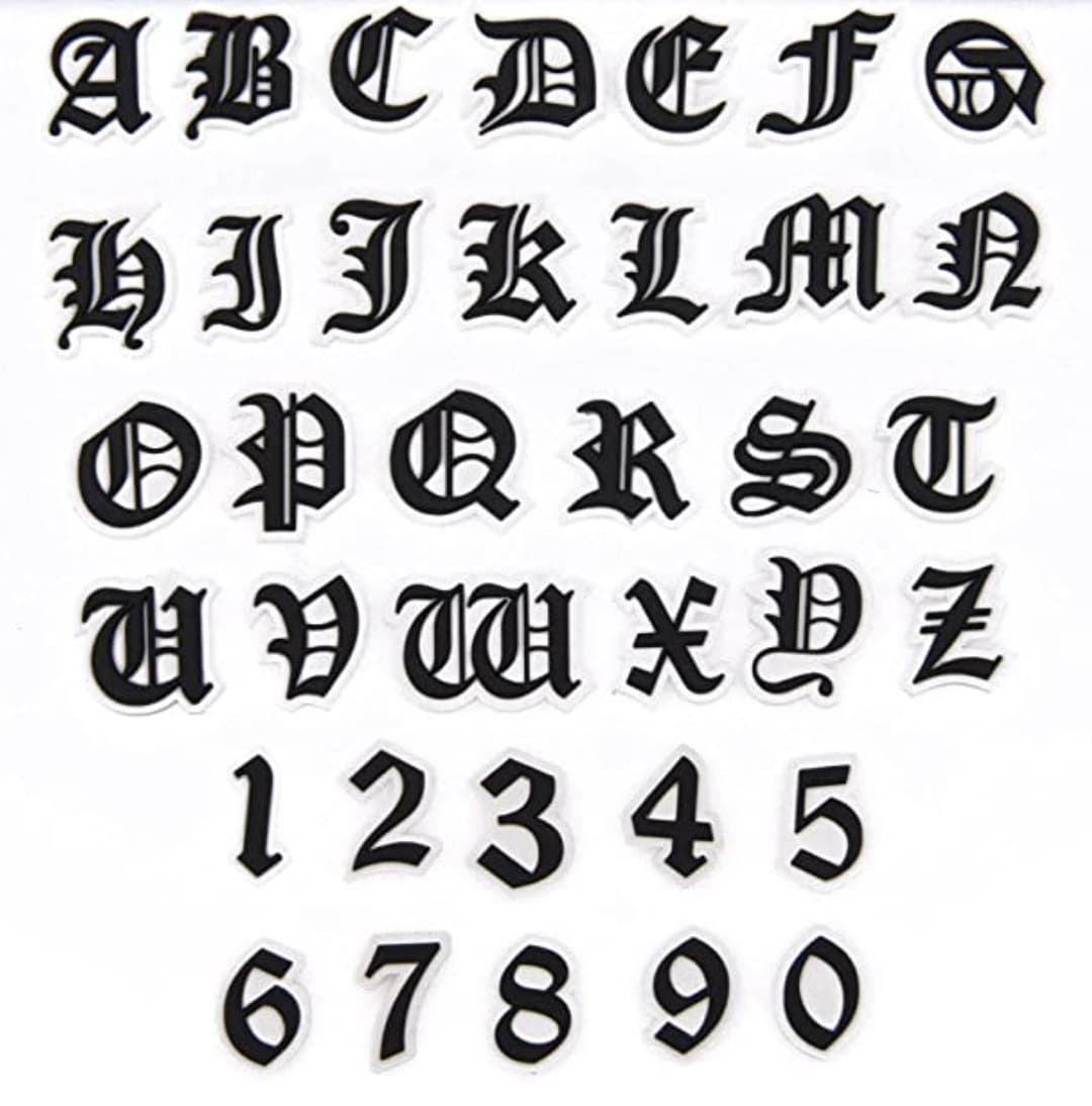 Old english alphabet charms clearance