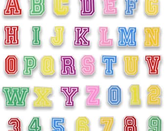 Colorful Block Alphabet and Number Croc Charms