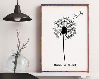 make a wish Poster Pusteblume, sw