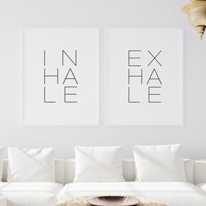 Poster set: inhale exhale, black