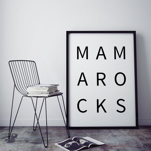 Poster: mama rocks, sw