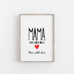 Kunstdruck Poster Mit Spruch Mama Substantiv Etsy