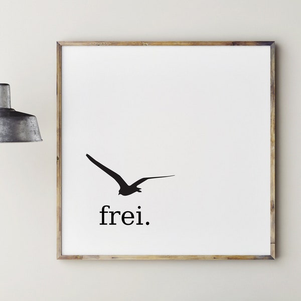 Poster: Freiheit - frei, sw
