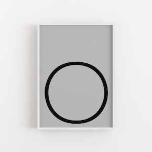 Poster Buchstabe O grau