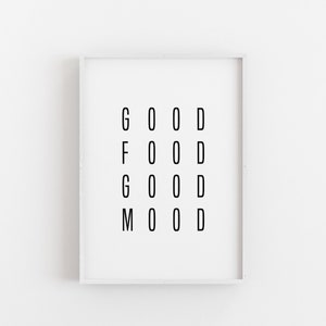 Poster: good food good mood, sw