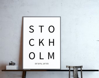 Poster: citylove - Stockholm - II, bw
