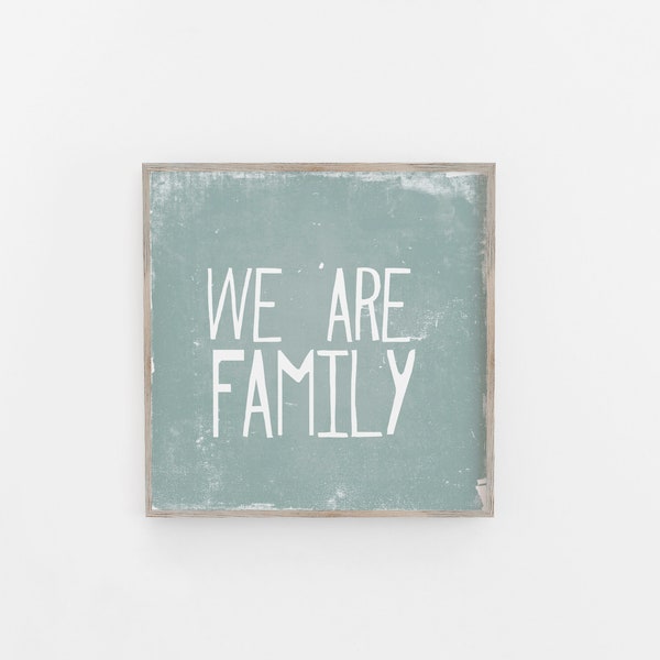 Poster: we are family, blue