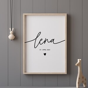 personalisisertes Poster / Geburtsposter: Vorname