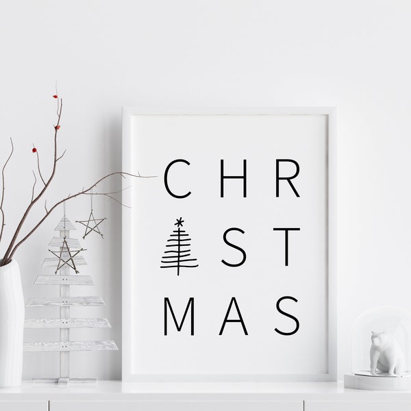 Poster Weihnachten: christmas I, sw