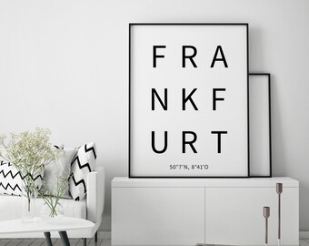 Frankfurt Poster Etsy
