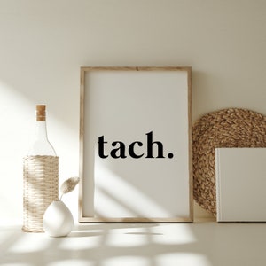Poster: tach, bw