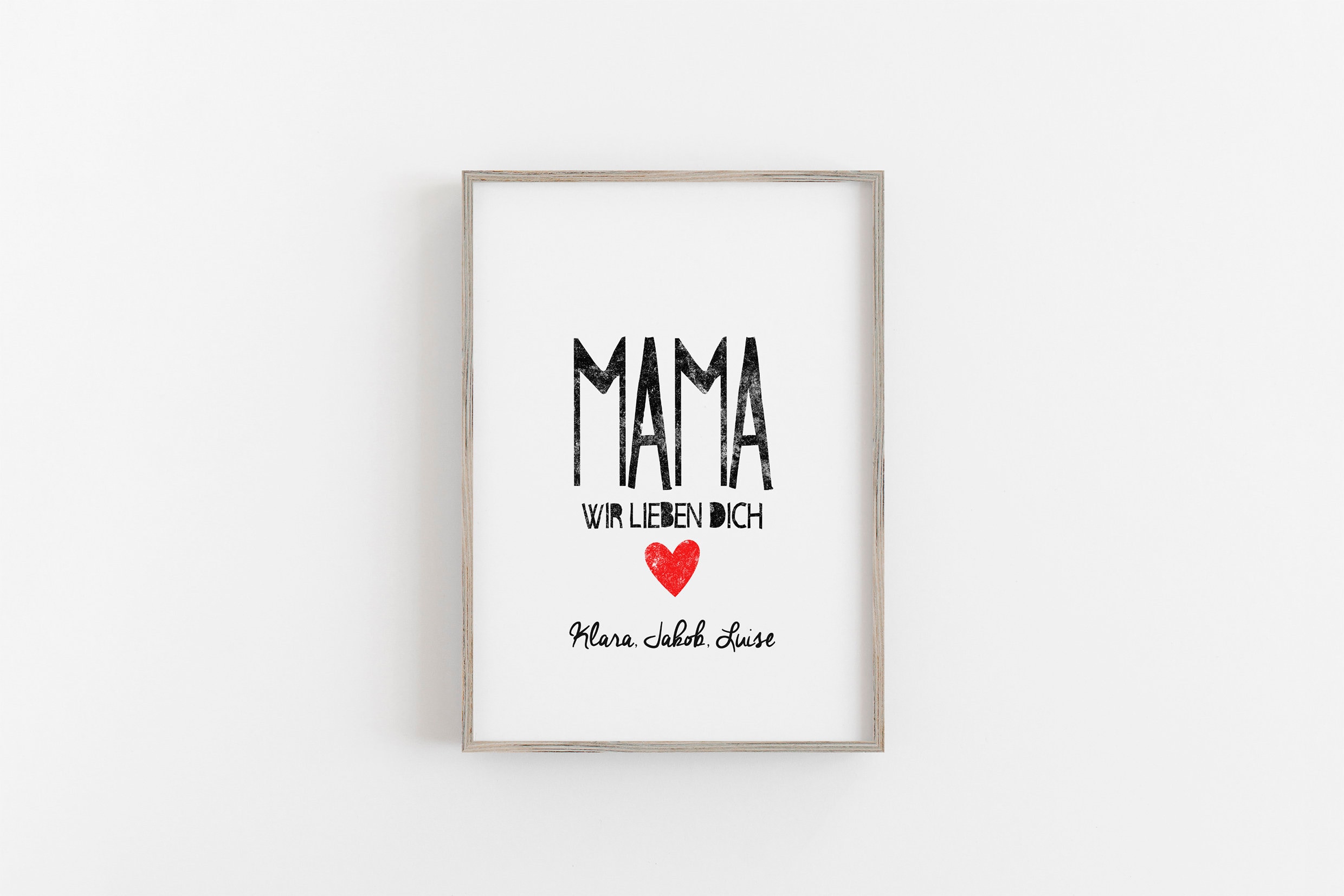 Personalisiertes Poster zum Muttertag Mama wir lieben Dich / Etsy