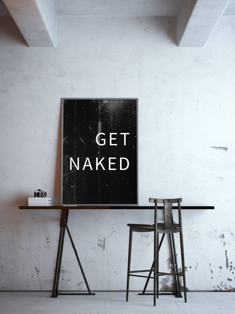 Poster: get naked, black image 2