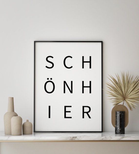 Poster schön hier sw Etsy