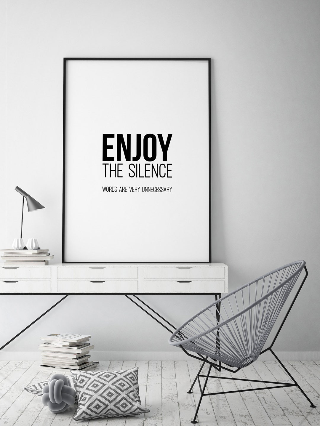Poster: Enjoy the Silence, Sw - Etsy