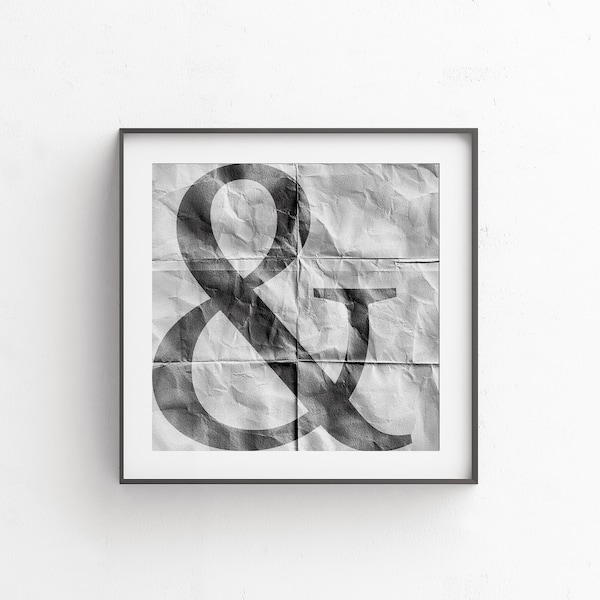 Poster: ampersand - und - et , paper grey