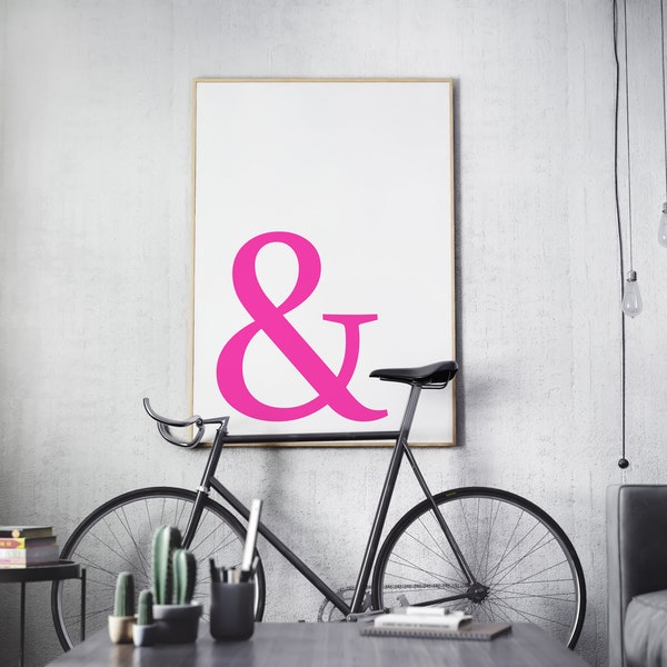 Poster: UND / ET / Ampersand, pink