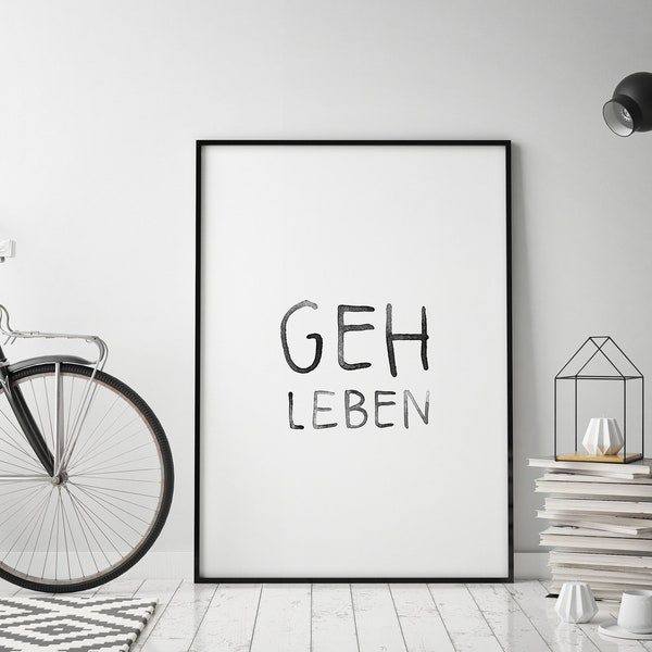 Poster: geh leben, no. 1, sw