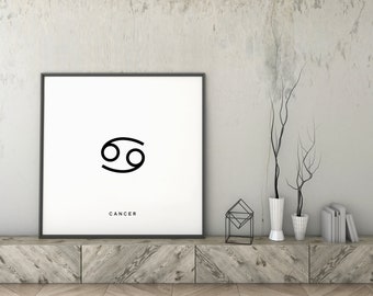 Poster Stier Taurus Zodiac Symbol Sternzeichen Sw Etsy