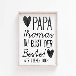 personalized poster for Father's Day / Gift for Dad: Dad You are the best, sw