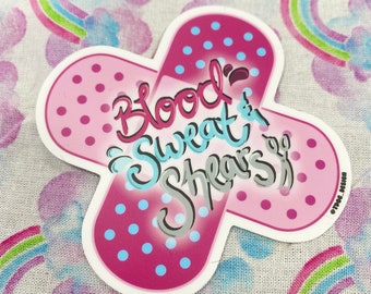 Blood, Sweat & Shears 3" Sticker, Dog Groomer Gift
