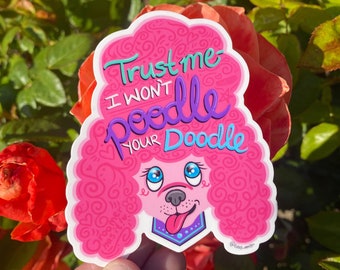 Poodle Doodle Dog Groomer Sticker - Funny Pet Stylist Gift