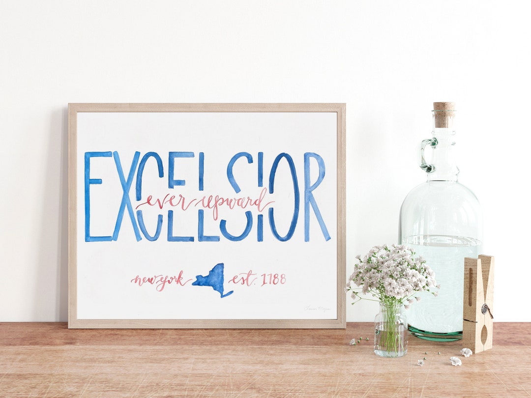 Printable New York State Motto Art Print Digital Download Etsy