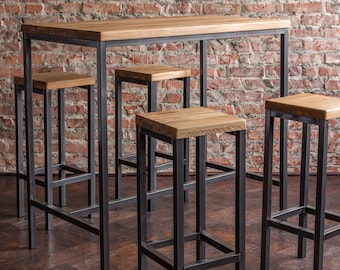 BestLoft® Stehtisch Sets mit oder ohne Barhocker Tisch Bartisch Tresentisch Bartisch Gastronomie Tische Esstische Eiche Holz