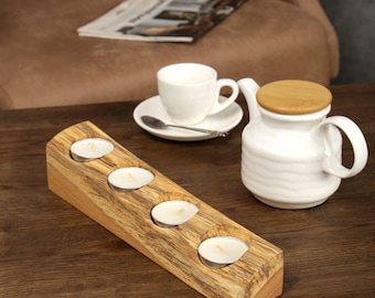BestLoft Teelichthalter Holz Hochzeitsdeko Weihnachtsdeko Tischdeko Kerzenständer Party Deko Wohnzimmer Deko Weihnachten Deko Candle Holder