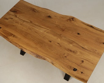 BestLoft Tischplatten Eichenplatten Holzplatte Terrassentisch Esstisch Arbeitsplatte Tischplatte nach Maß Maßanfertigung Baumkante 200cm