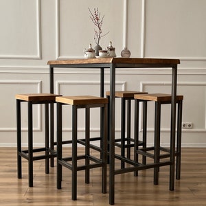 BestLoft® Staande Tafel Sets met of zonder Barkrukken Tafel Bartafel Toogtafel Bartafel Gastronomie Tafels Eettafels Eikenhout