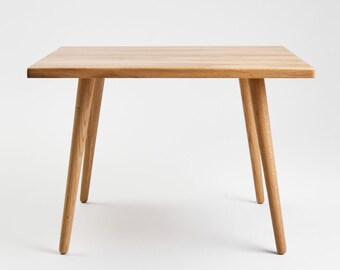 BestLoft coffee table square made of oak in 60 cm side table and coffee table coffee table
